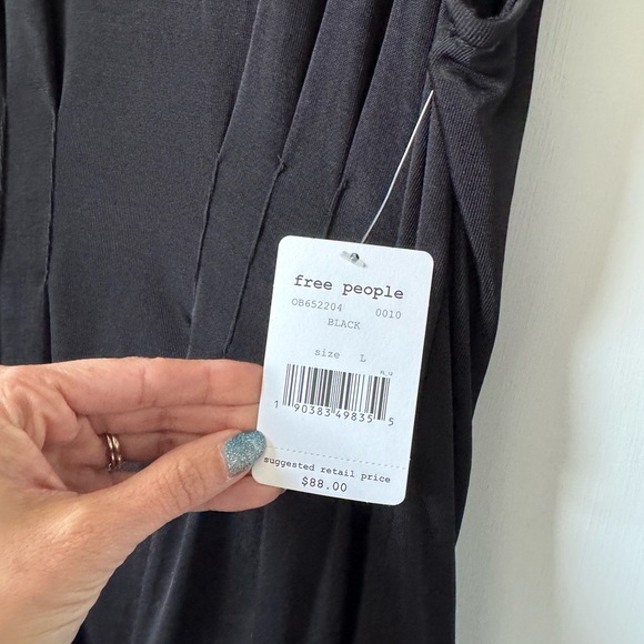 NWT | Free People | All Eyes on Me | Black & Gold Embellished Tank Top - Picture 5 of 6